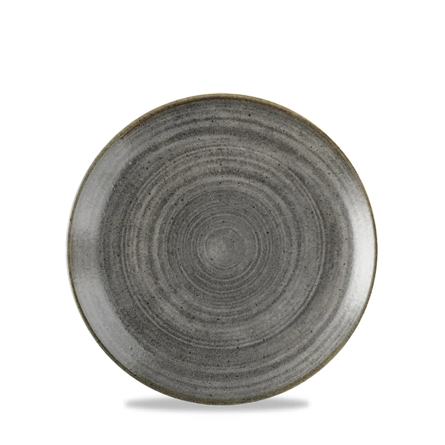 Stonecast Raw Black Evolve Coupe Plate 16.5cm 12/box