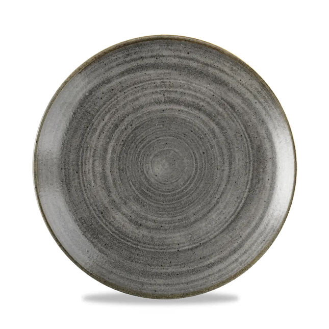 Stonecast Raw Black Evolve Coupe Plate 21.7cm12/box