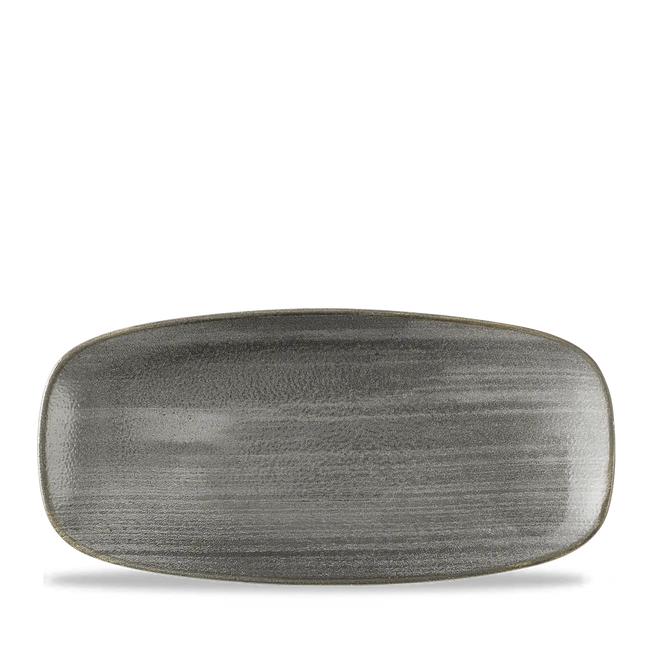 Stonecast Raw Black Chefs Oblong Plate 26.9x12.7 cm 12/box