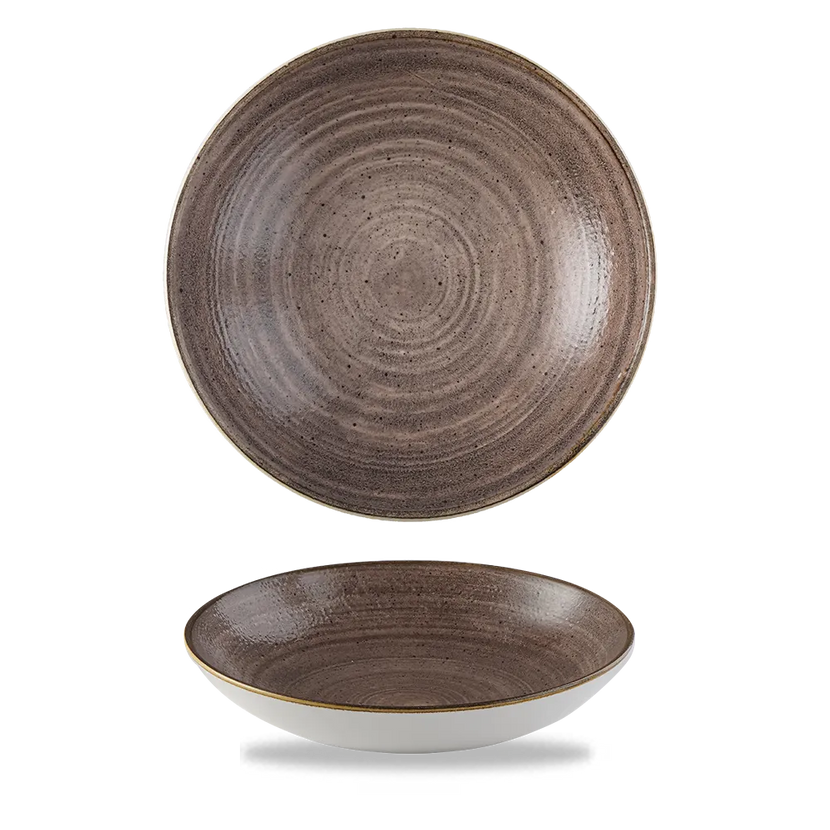 Stonecast Raw Brown Coupe Bowl 12/box