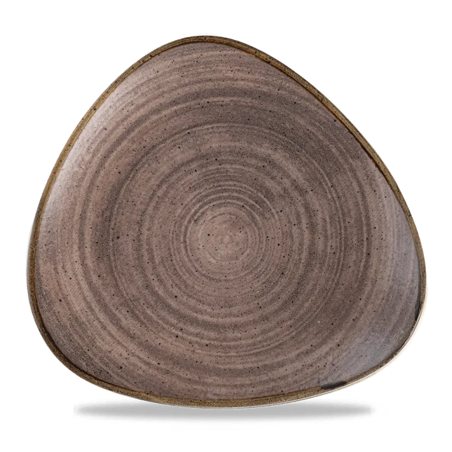 Stonecast Raw Brown Lotus Plate 26.5cm 12/box