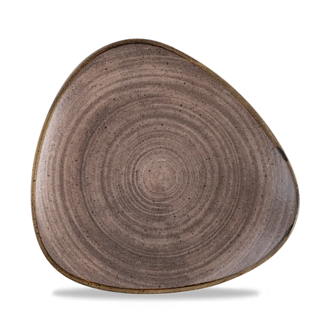 Stonecast Raw Brown Lotus Plate 22.9cm 12/box