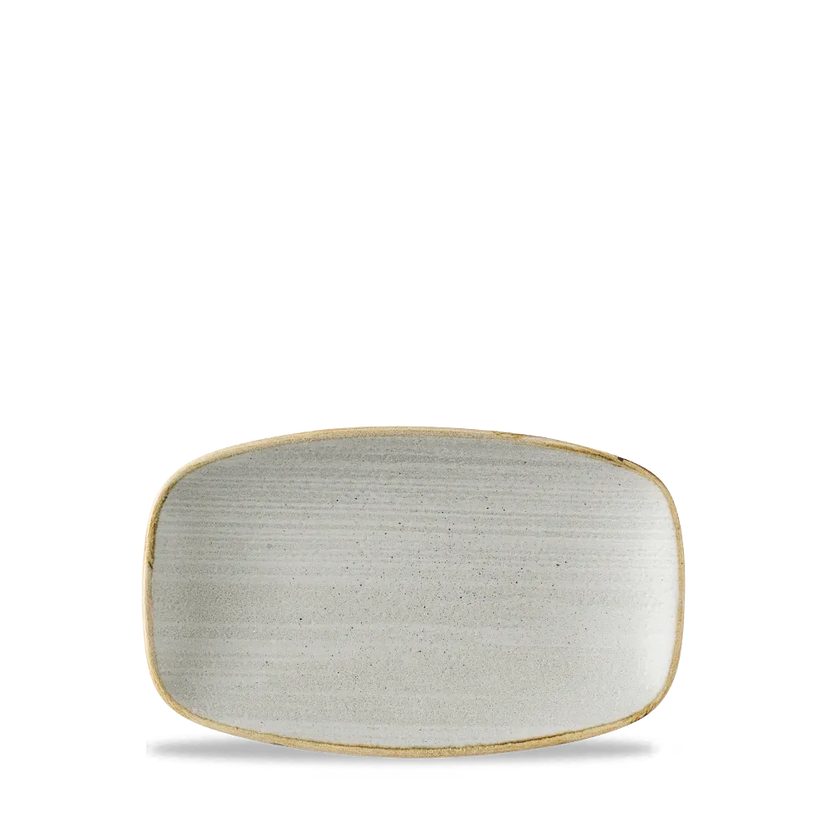 Stonecast Raw Grey Oblong Chefs Plate 20*12,1 cm 12/box