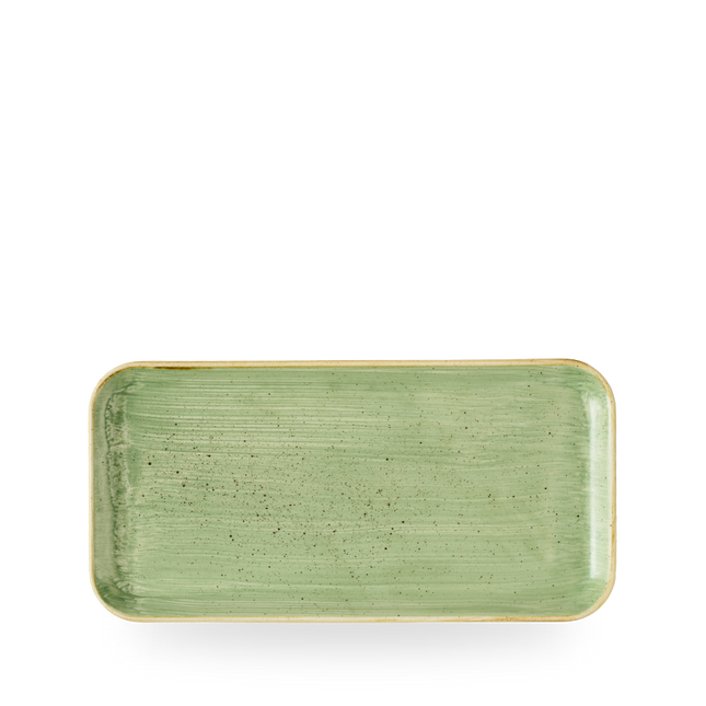 Churchill Stonecast Sage Green rechthoekig bord 30 x 15 cm