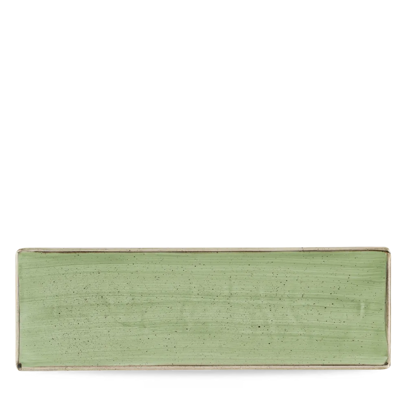 Stonecast Sage Green Oblong Plate 33X11cm 6/box