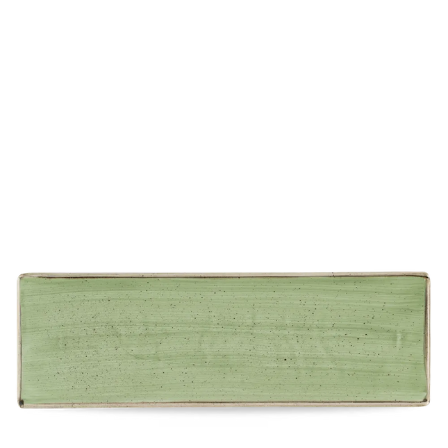 Stonecast Sage Green Oblong Plate 33X11cm 6/box