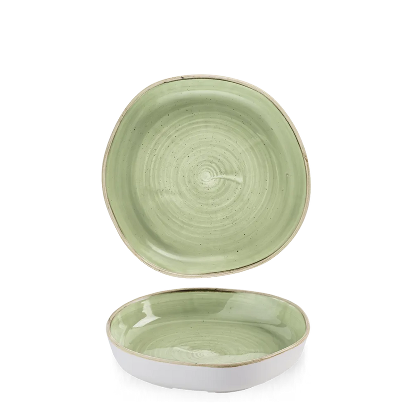 Stonecast Sage Green Organic Walled Bowl 20cm x 4.5cm 6/box