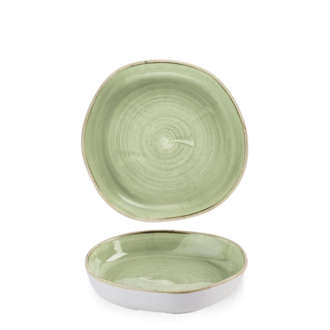 Stonecast Green Organic Walled Bowl 20cm x 4.5cm 6/box