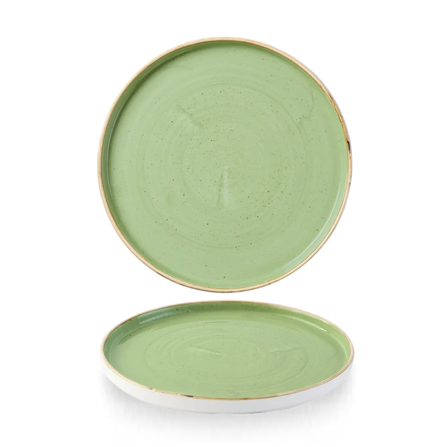 Stonecast Sage Green Walled Plate 21cm 6/box