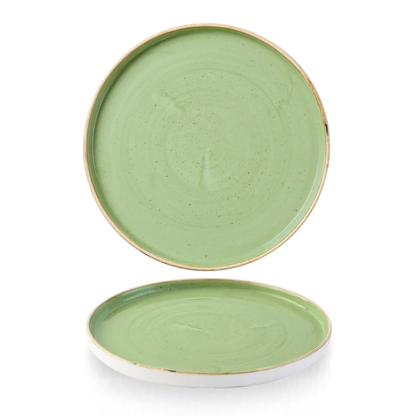 Stonecast Sage Green Walled Plate 26cm 6/box