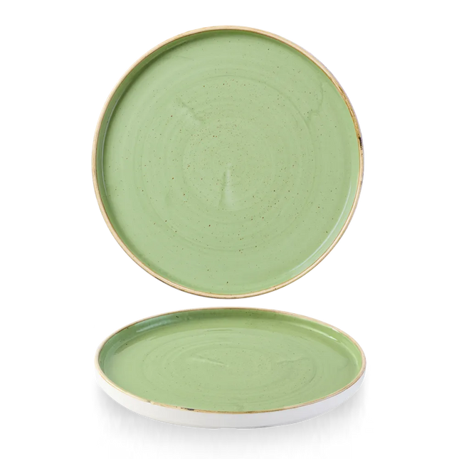Stonecast Sage Green Walled Plate 26cm 6/box