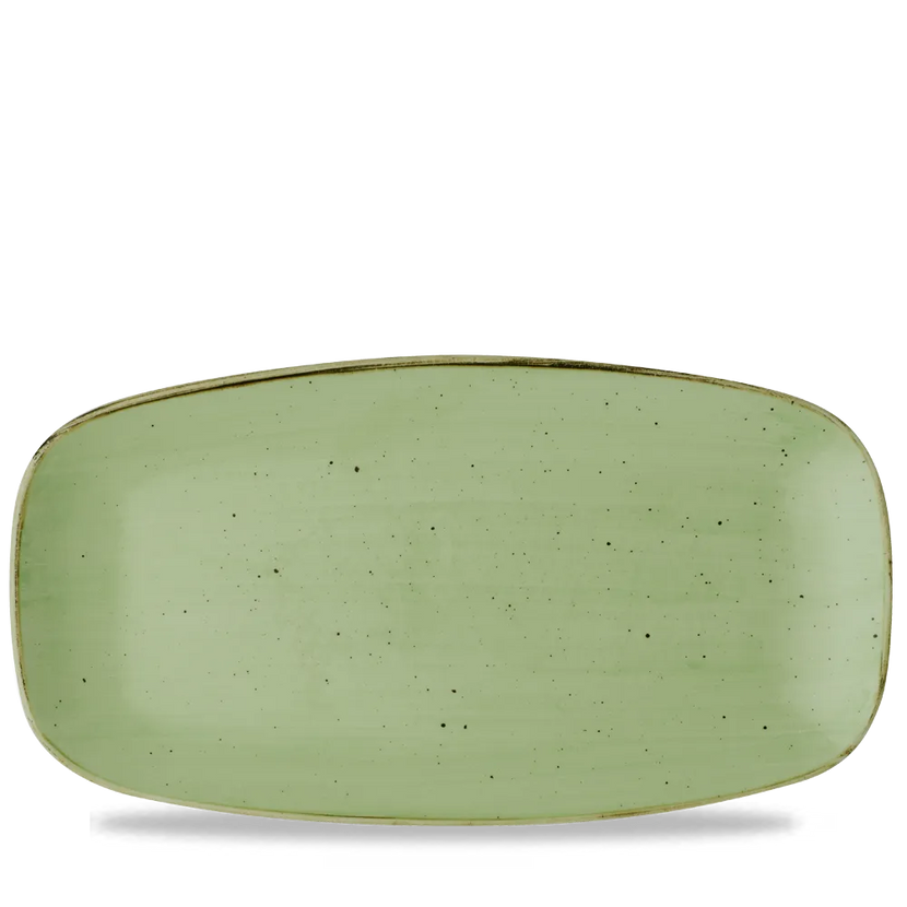 Stonecast Sage Green Chefs Oblong Plate 29.8x15.3cm 12/box