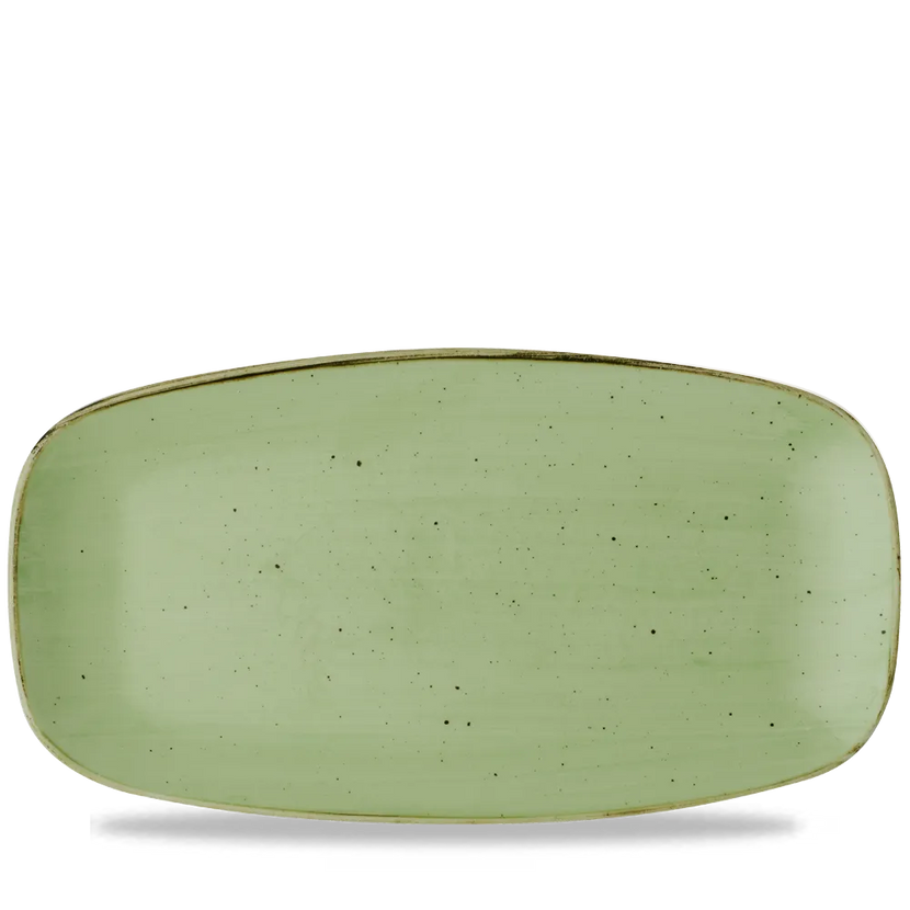 Stonecast Sage Green Chefs Oblong Plate 35.5x18.9cm 6/box