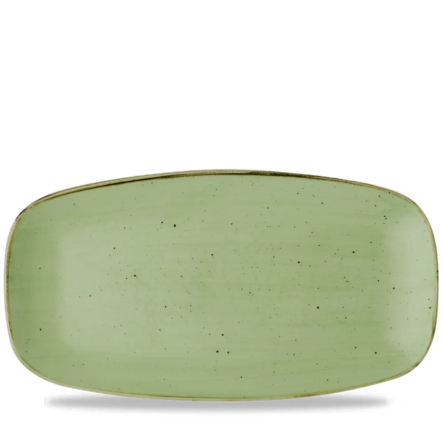 Stonecast Sage Green Chefs Oblong Plate 35.5x18.9cm 6/box
