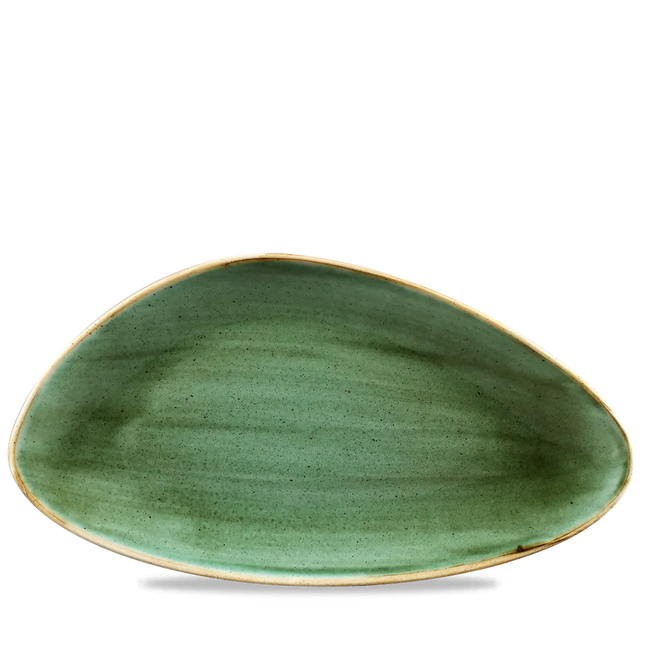 Stonecast Samphire Green Triangle Plate 18.5x35.6 cm 6/box
