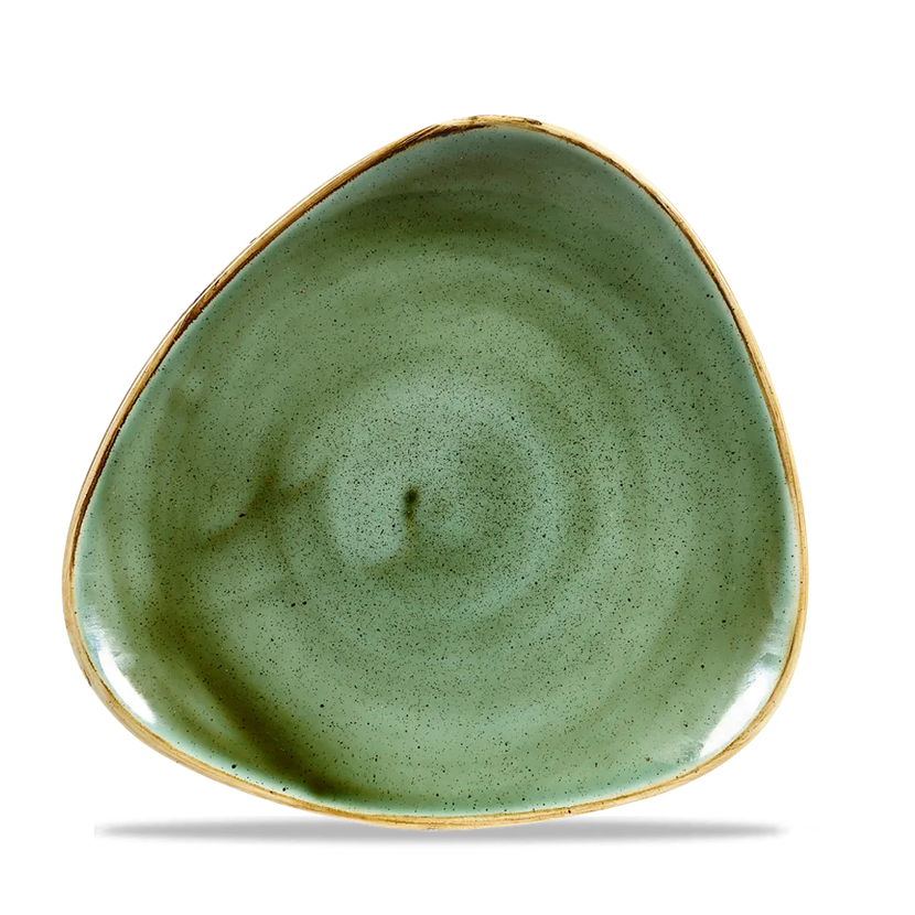 Stonecast Samphire Green Lotus Plate 23cm 12/box