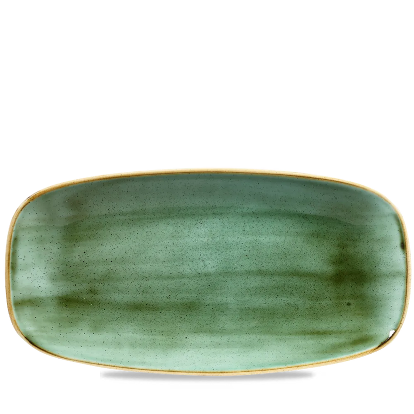 Stonecast Samphire Green Oblong Plate 29.8x15.3cm 12/box