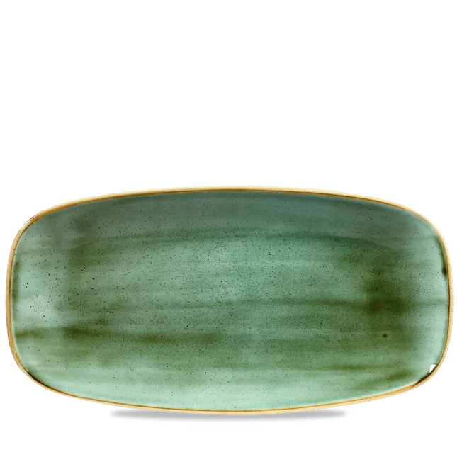 Stonecast Samphire Green Oblong Plate 29.8x15.3cm 12/box