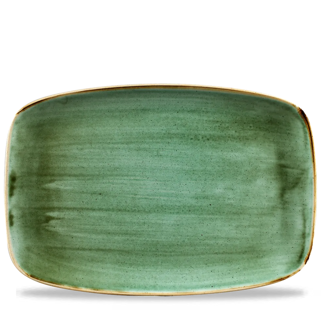 Stonecast Samphire Green Oblong Plate 23.4x34.4 cm 6/box