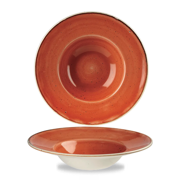 Stonecast Orange Profile Wide Rim Bowl Med 24cm 12/box