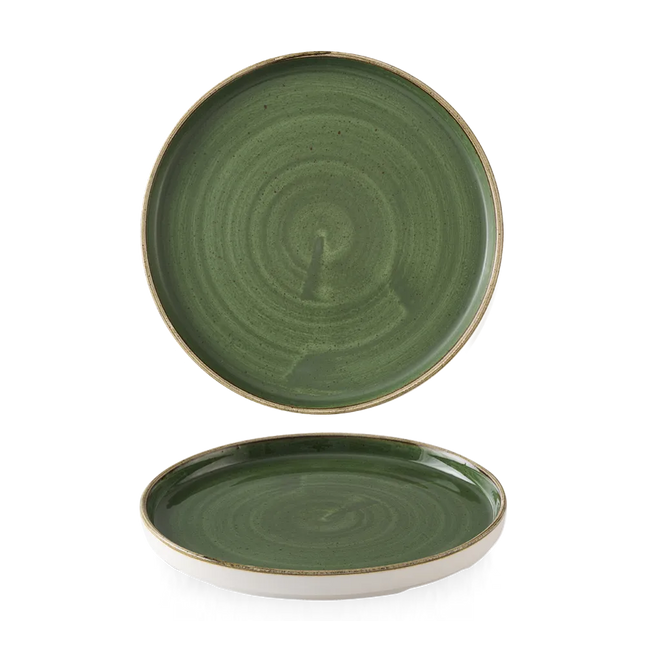 Stonecast Sorrel Green Walled Plate 21 cm 6/box
