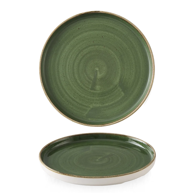 Stonecast Sorrel Green Walled Plate 26 cm 6/box