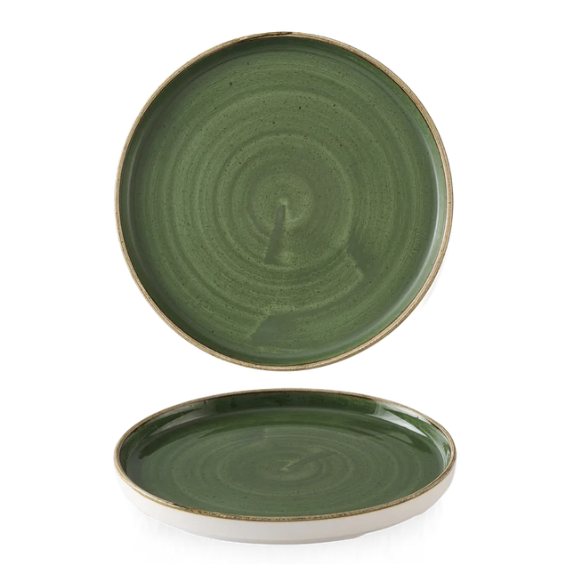 Stonecast Sorrel Green Walled Plate 26 cm 6/box