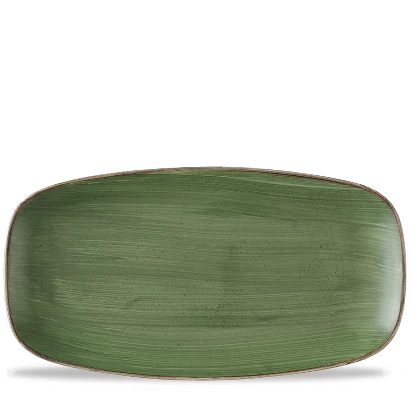 Stonecast Sorrel Green Chef Oblong Plate 35,5x18,9 cm 6/box