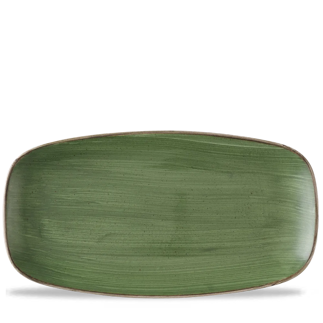 Stonecast Sorrel Green Chef Oblong Plate 35.5x18.9 cm 6/box