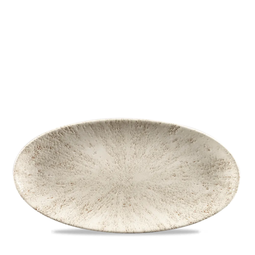 Stone Agate Gray Oval Chefs Plate 11 4/5X5 3/4" 12/box