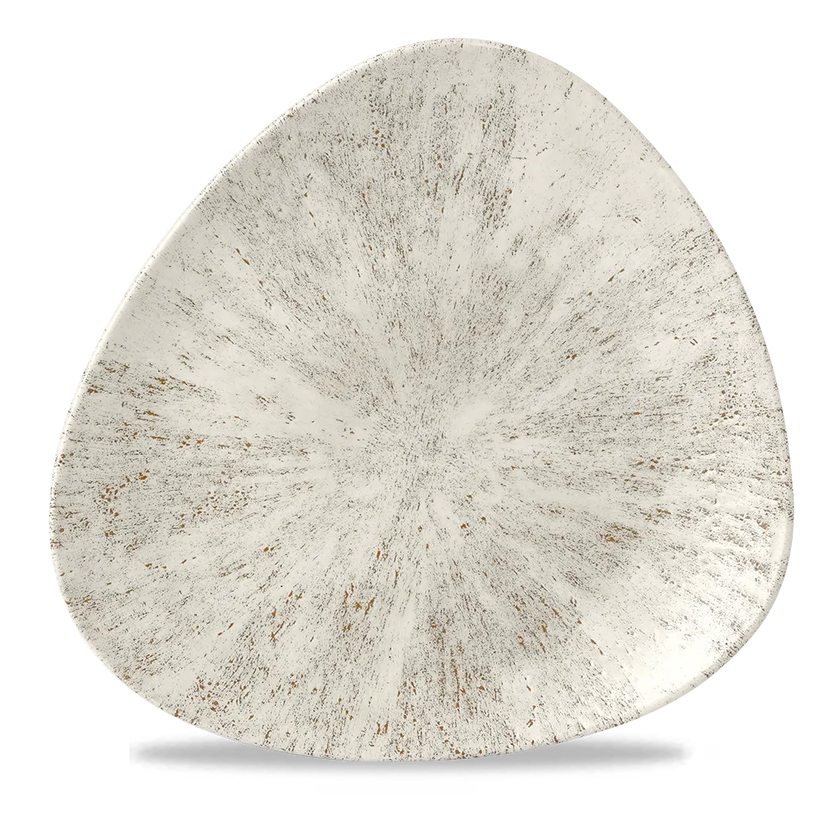 Stone Agate Grey Lotus Plate 25cm 12/box