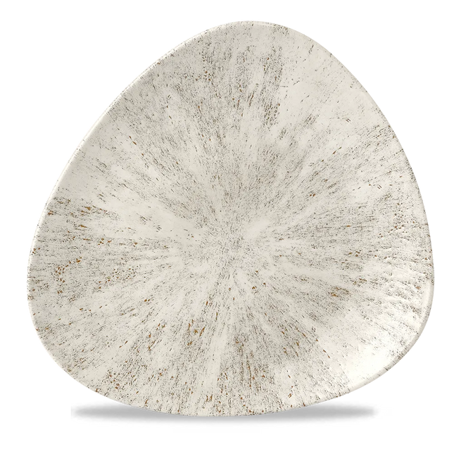 Stone Agate Grey Lotus Plate 25cm 12/box