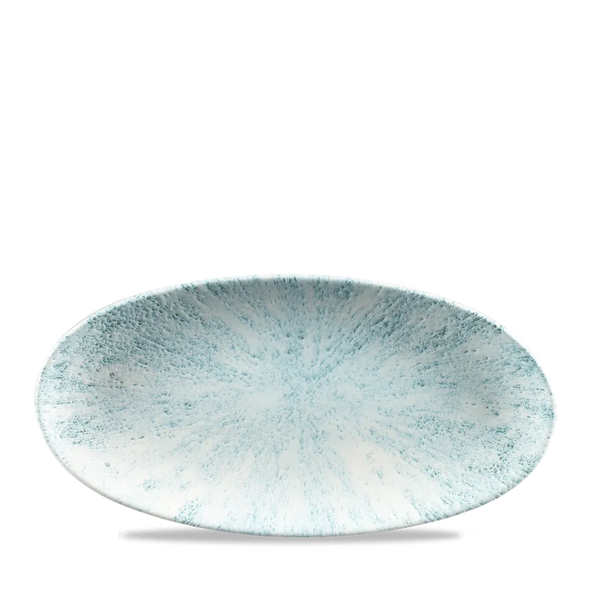 Stone Aquamarine Oval Chefs Plate 29.9 x 15cm 12/box