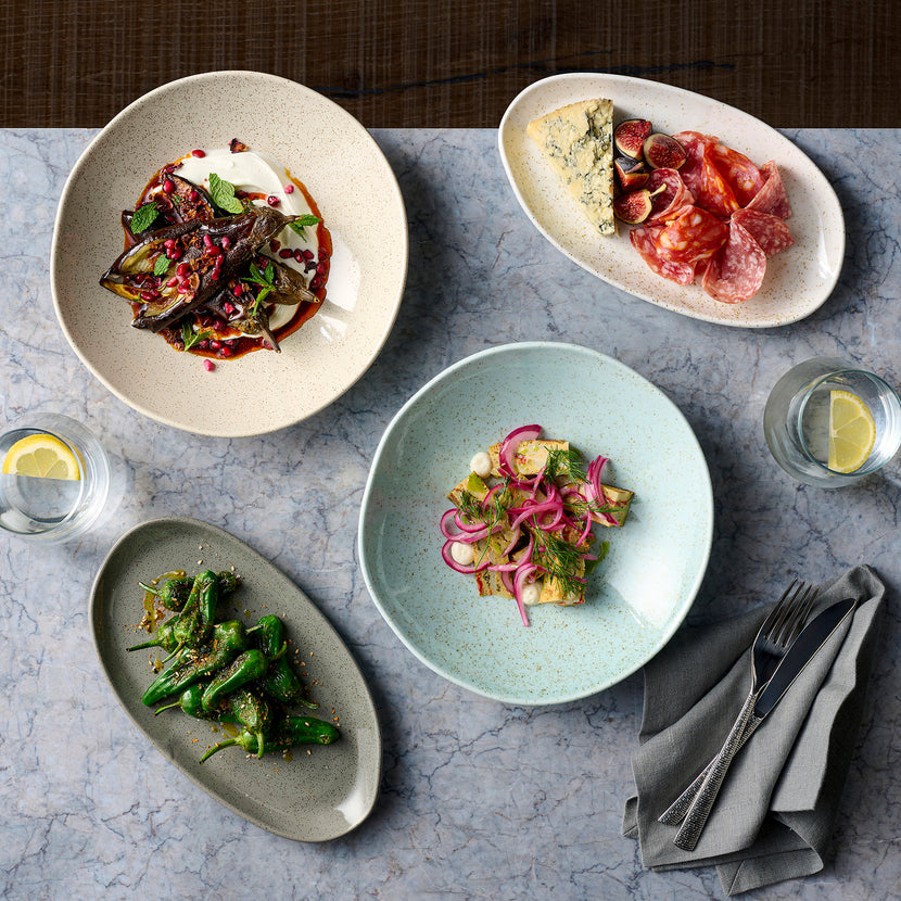 Stonecast Gray Natural Organic Platter 26 x 15 cm 6/box