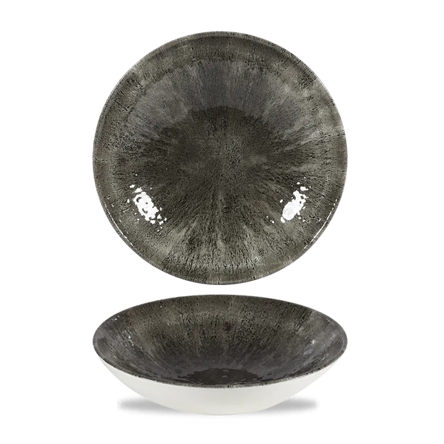 Stone Quartz Black Evolve Coupe Bowl 18cm 12/box