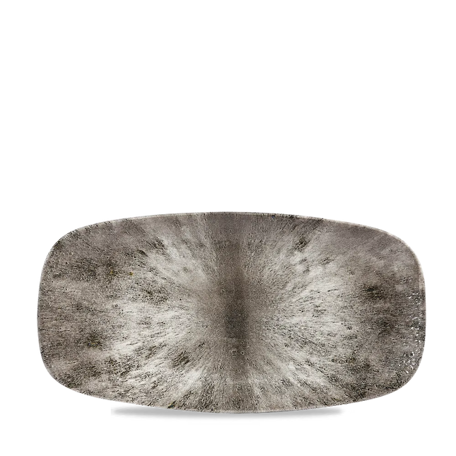 Stone Quartz Black Chefs Oblong Plate 35.5 x 18.9cm 6/box