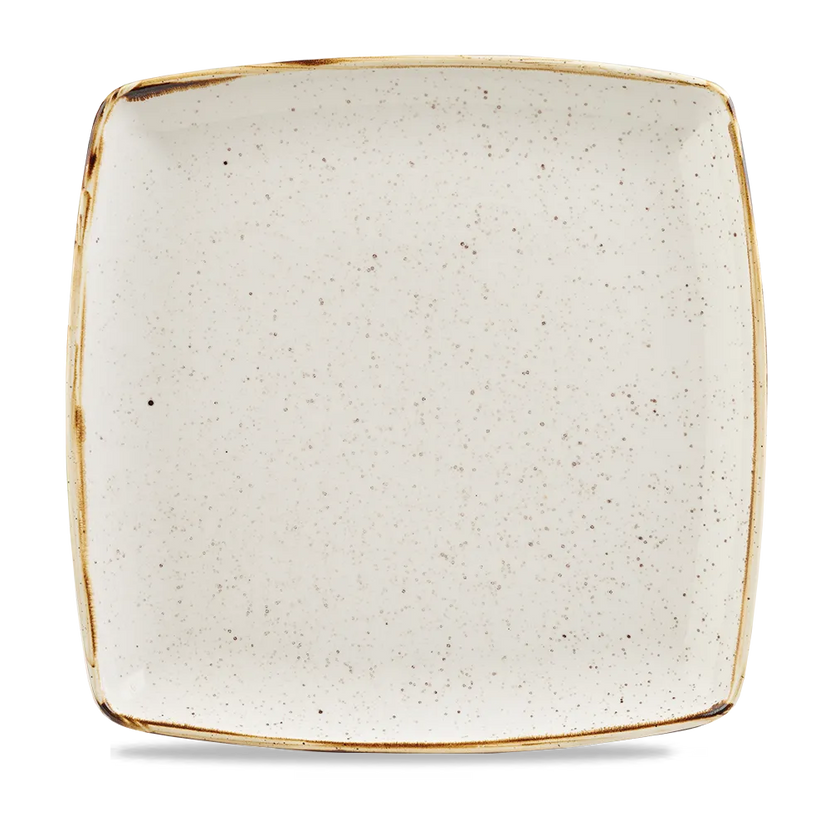 Stonecast Barley White Deep Square Plate 26cm 6/box