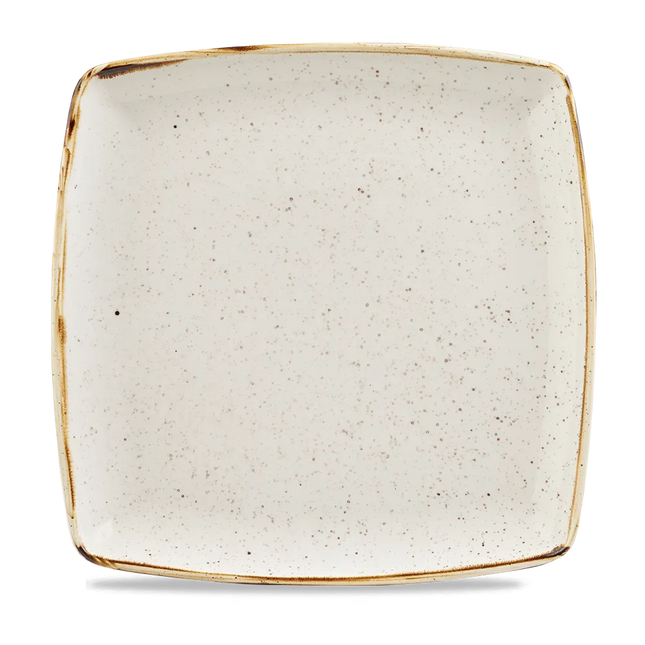 Stonecast Barley White Deep Square Plate 26cm 6/box