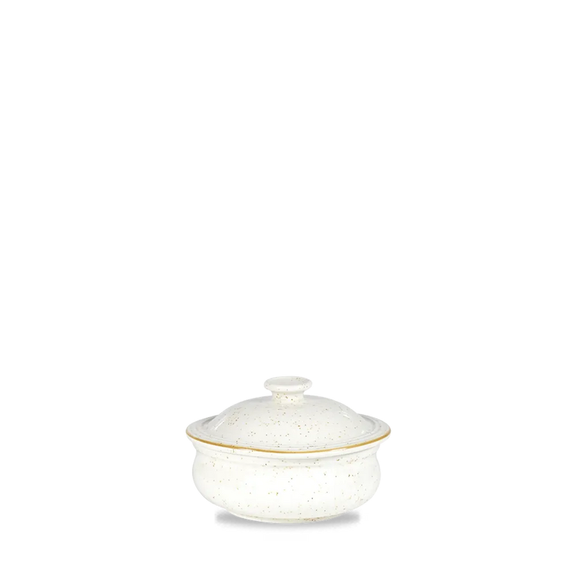 Stonecast Barley White Lidded Stewpot 444ml 6/box