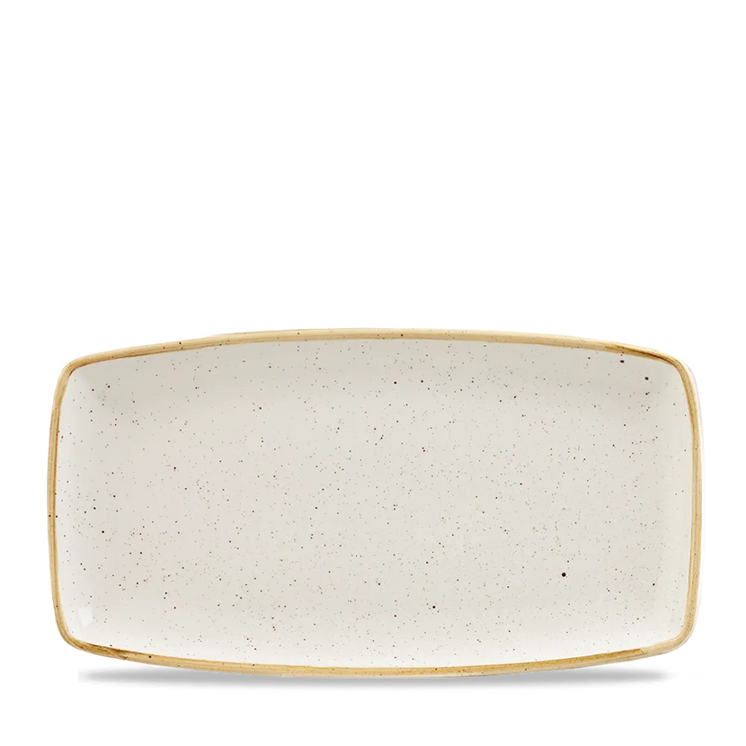 Stonecast Barley White Oblong Plate 34.5cm x 18.5cm 6/box