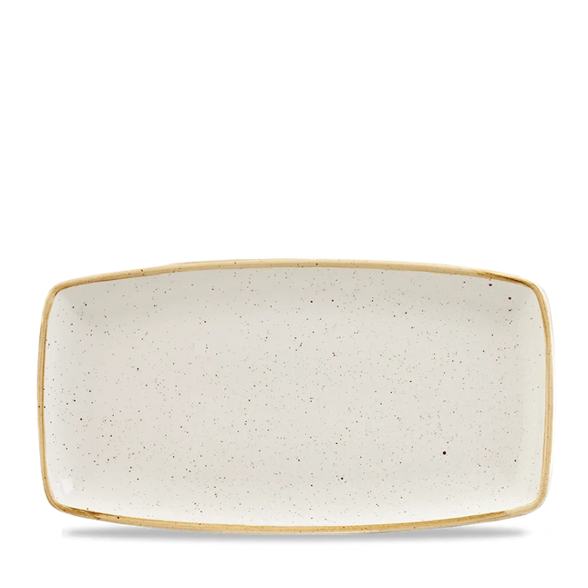 Stonecast Barley White Oblong Plate 34.5cm x 18.5cm 6/box