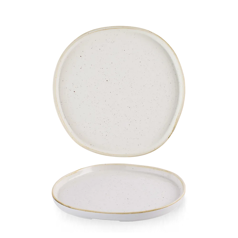 Stonecast Barley White Organic Walled Plate 21cm 6/box