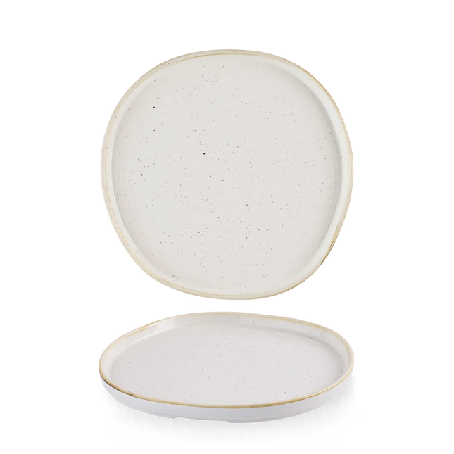 Stonecast Barley White Organic Walled Plate 21cm 6/box