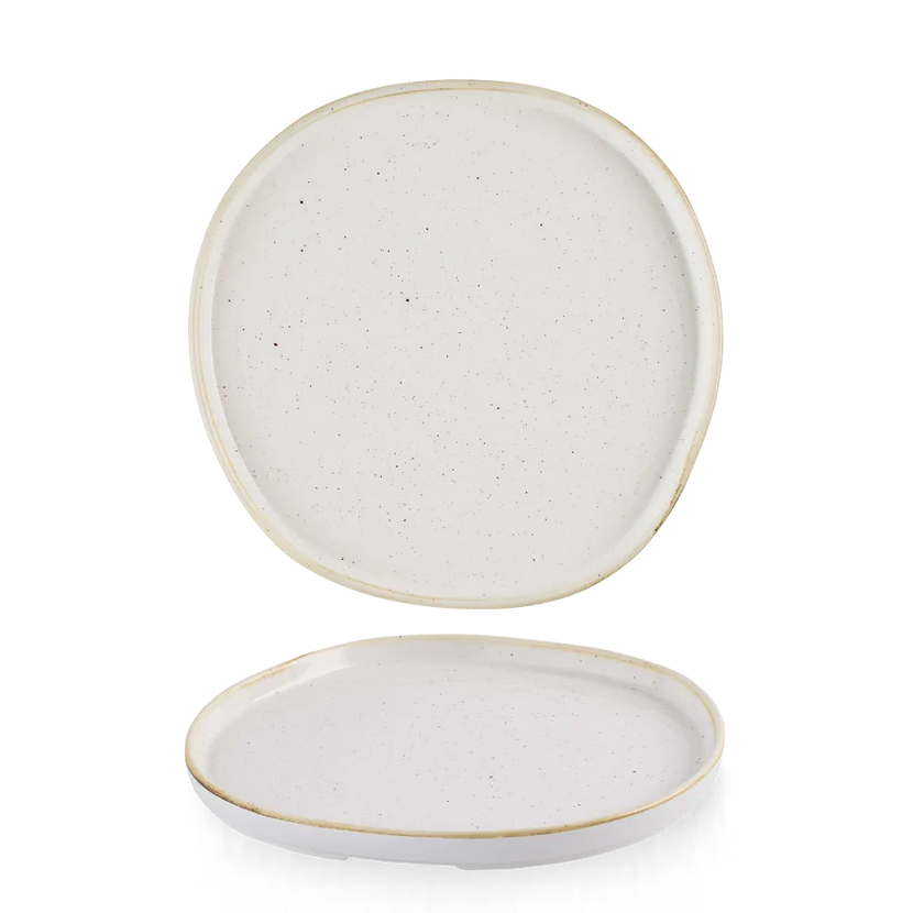 Stonecast Barley White Organic Walled Plate 25.5cm 6/box