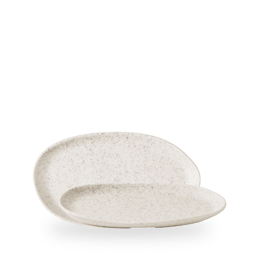 Churchill Stonecast Barley White Organic Platter 26 x 15 cm – porseleinen serveerschaal – set van 6 – APS Glass & Bar Supply

