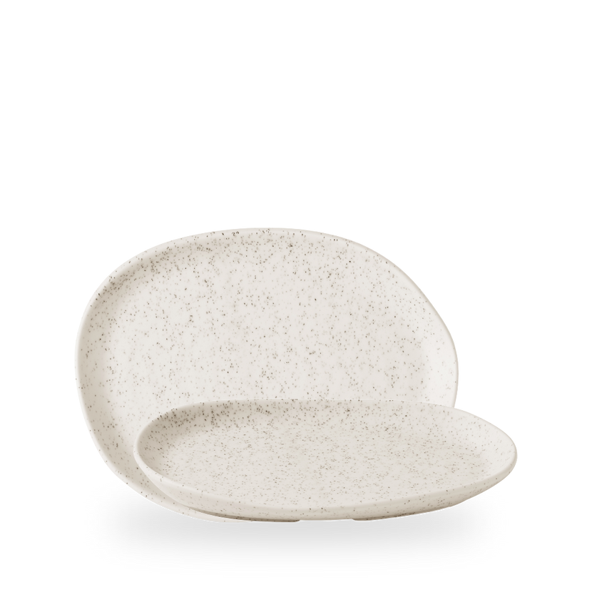 Churchill Stonecast Barley White Organic Platter 26 x 20 cm – porseleinen serveerschaal – set van 6 – APS Glass & Bar Supply

