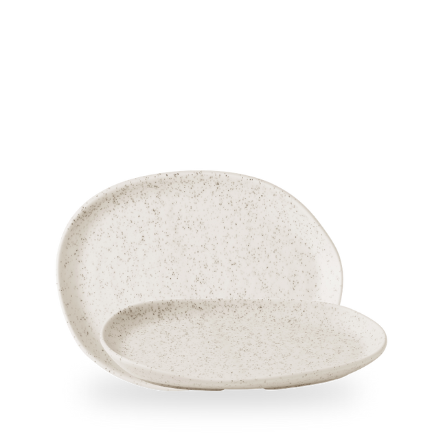 Churchill Stonecast Barley White Organic Platter 26 x 20 cm – porseleinen serveerschaal – set van 6 – APS Glass & Bar Supply

