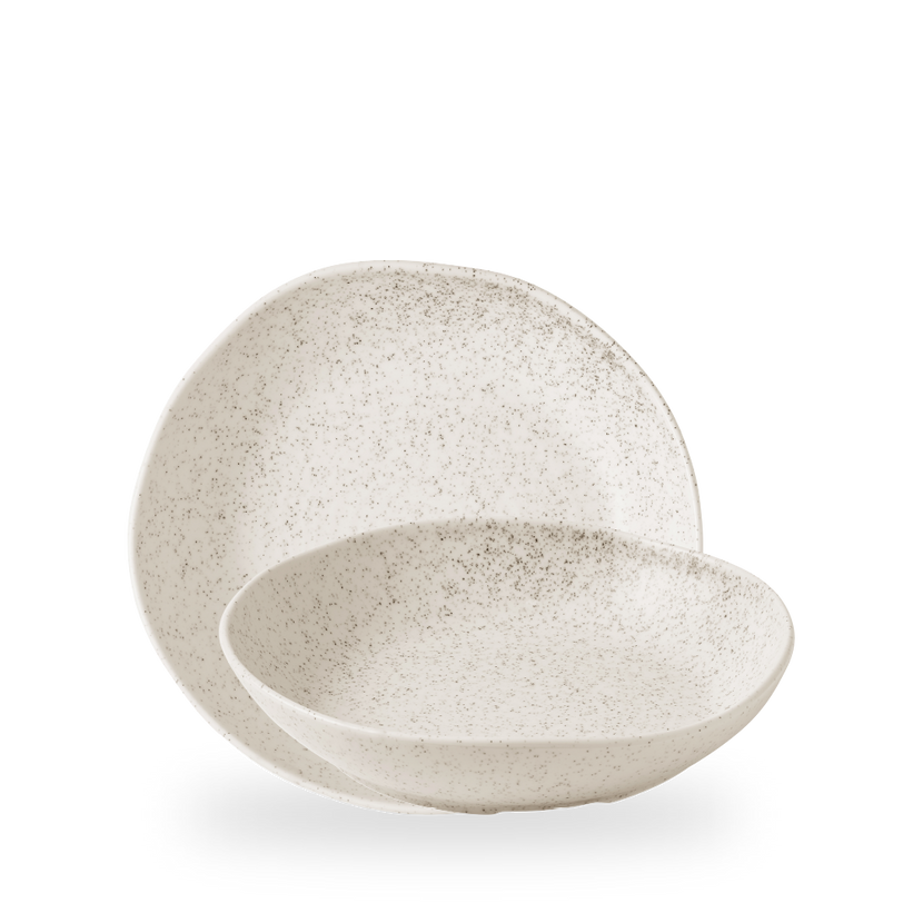 Churchill Stonecast Barley White Organic Deep Bowl 25 cm – diepe porseleinen serveerkom – set van 6 – APS Glass & Bar Supply