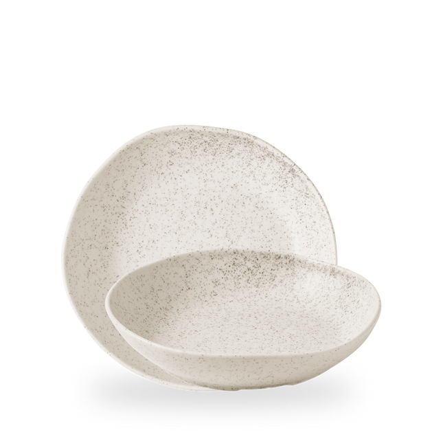 Churchill Stonecast Barley White Organic Deep Bowl 25 cm – diepe porseleinen serveerkom – set van 6 – APS Glass & Bar Supply