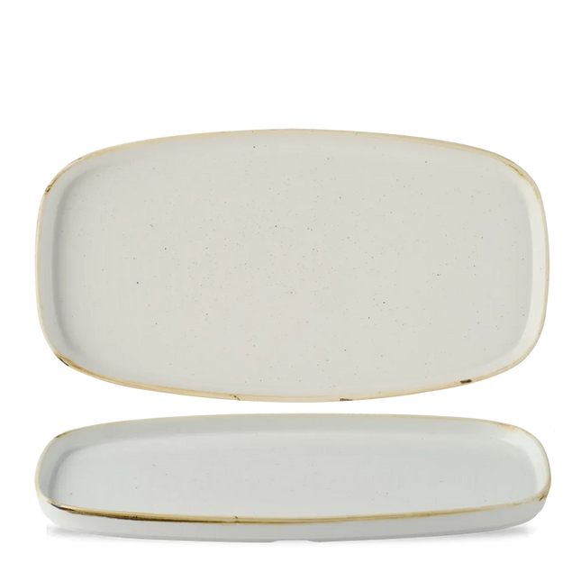 Stonecast Barley White Oblong Chefs Plates 30x15.4cm 6/box